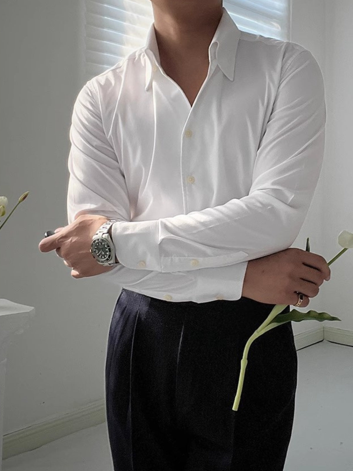 Italian Athletic V-Neck Bamboo Shirt
