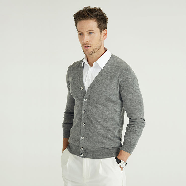 Men's Cardigan V-Neck