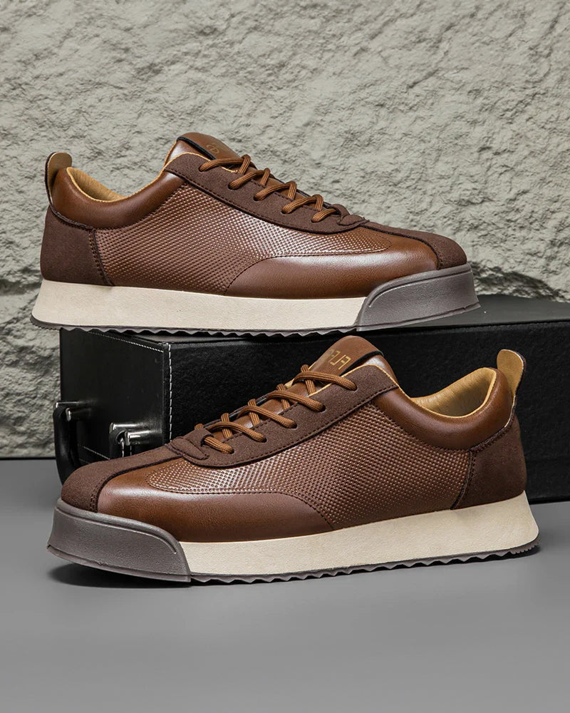 Zanello Paneled Leather Sneaker