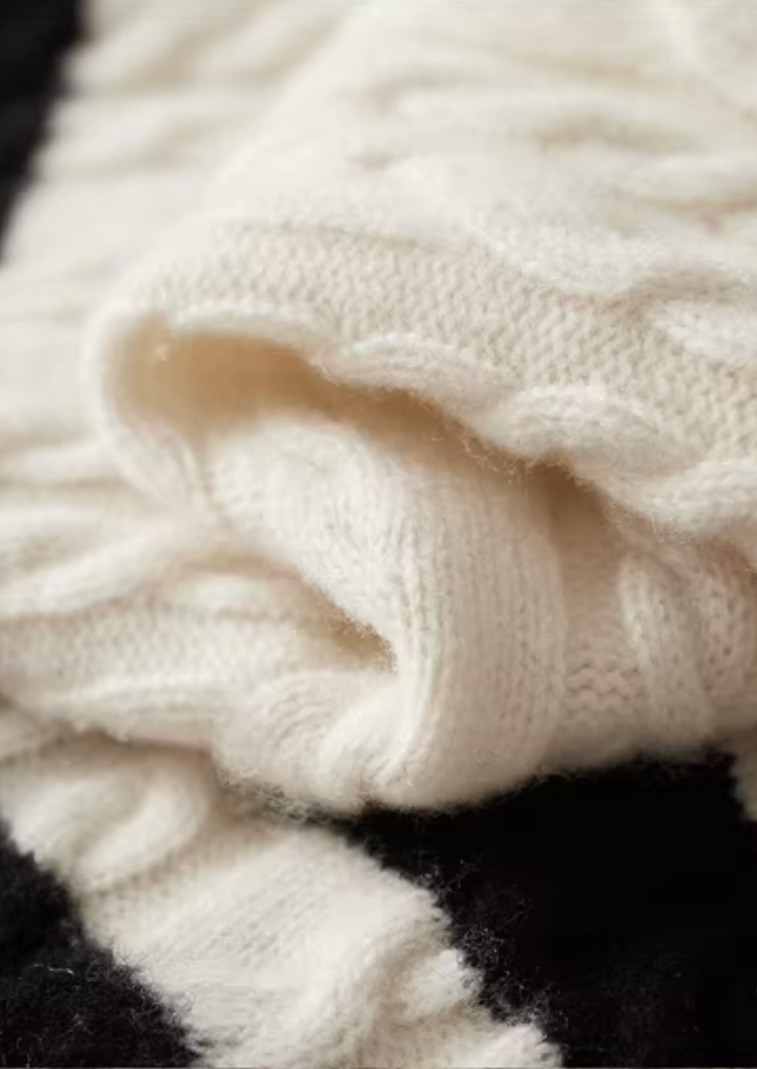 PURE EXTRA-FINE MERINO WOOL STRIPED HALF-ZIP SWEATER