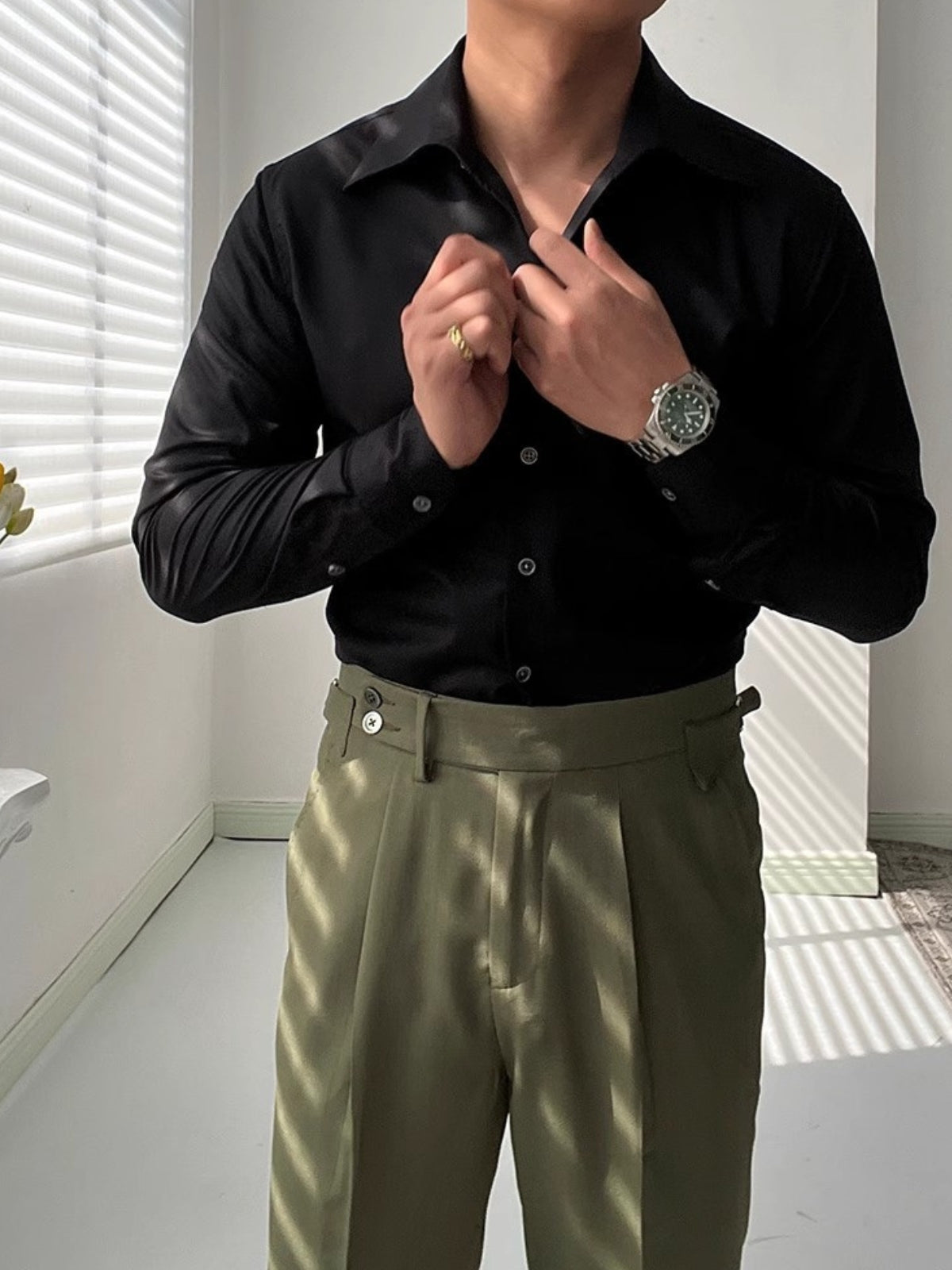 Italian Athletic V-Neck Bamboo Shirt