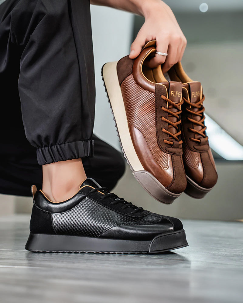 Zanello Paneled Leather Sneaker