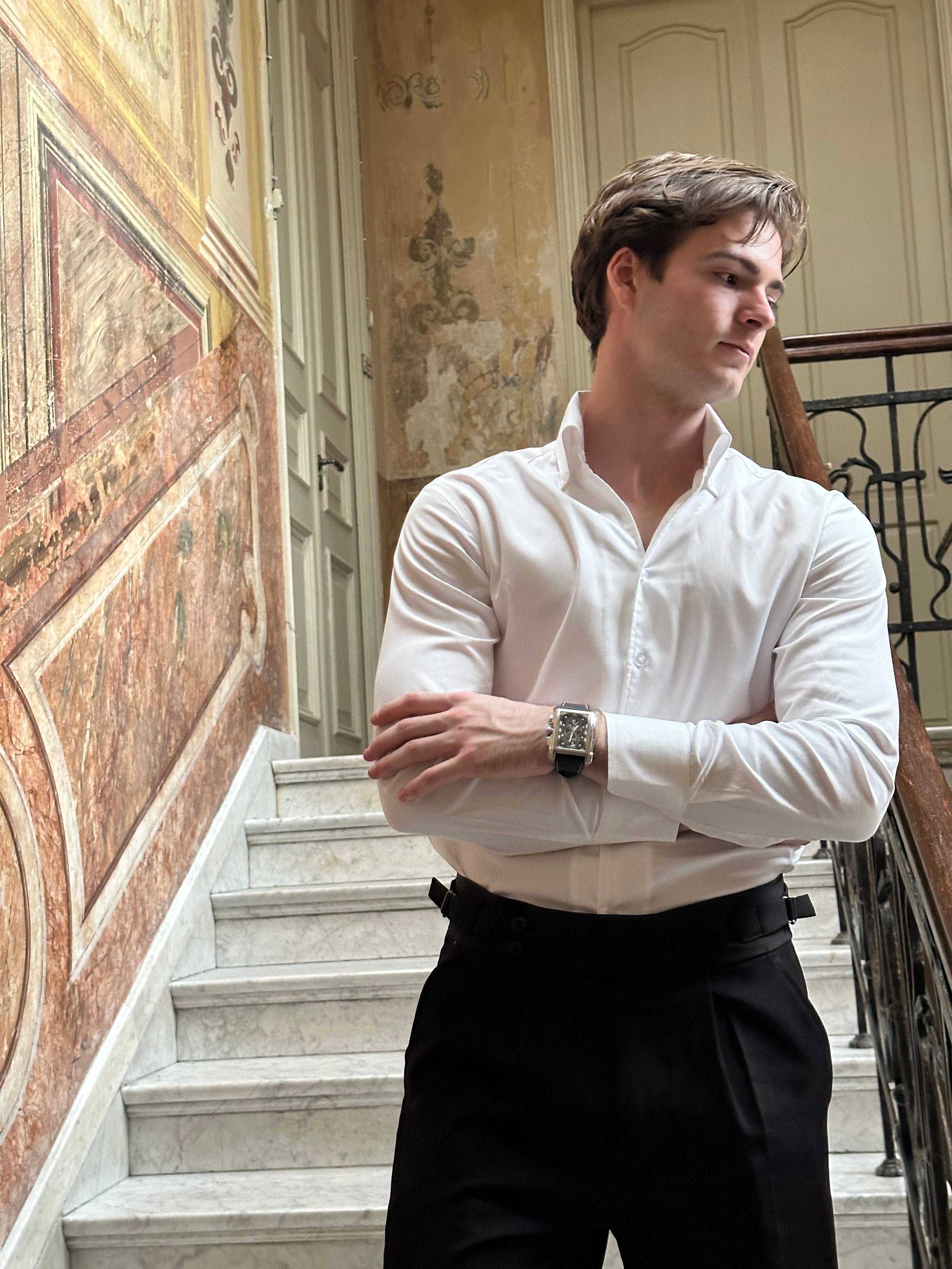 Italian Athletic V-Neck Bamboo Shirt