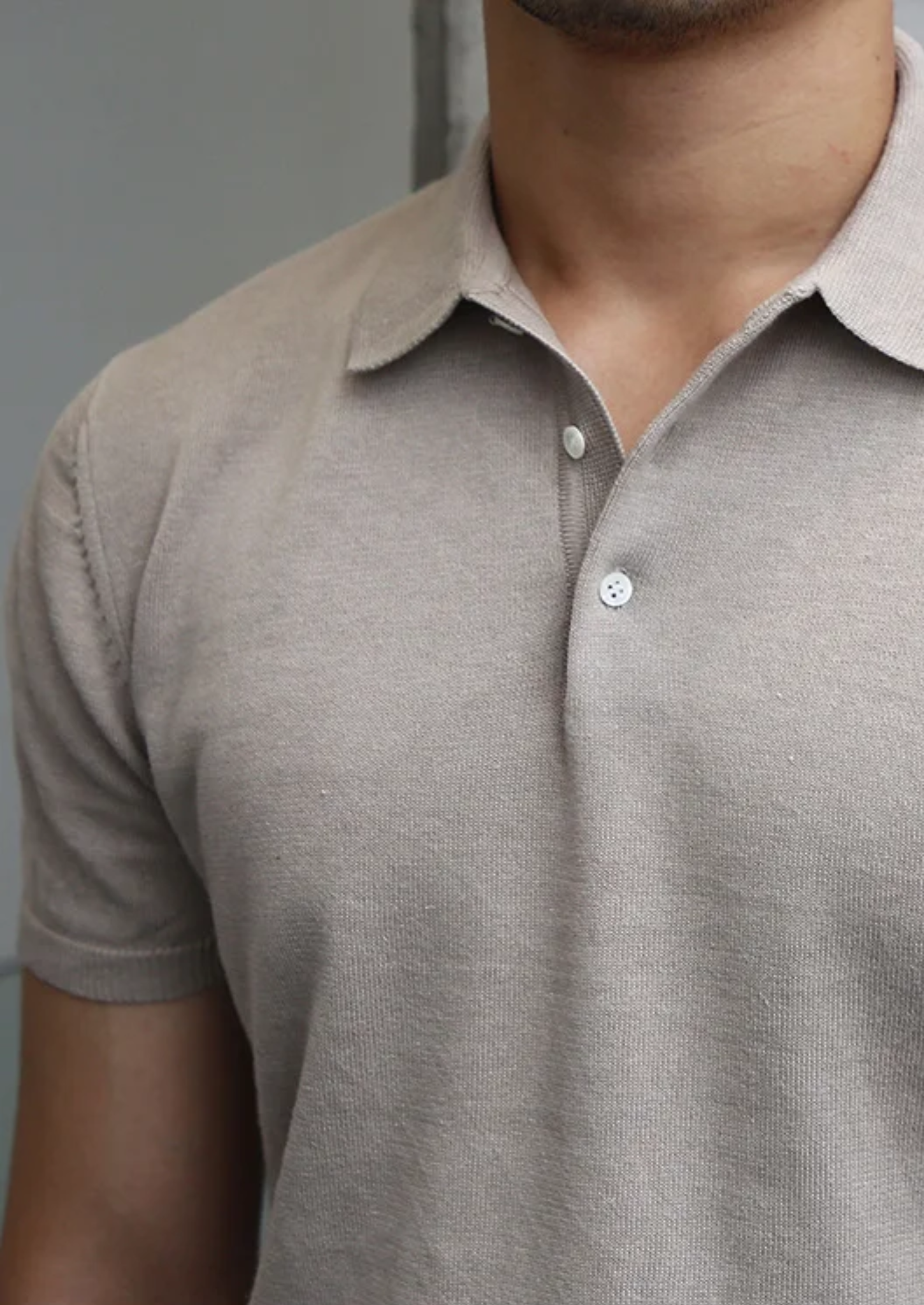 Men's Vintage Knit Polo, Textured Short Sleeve Sweater Shirt