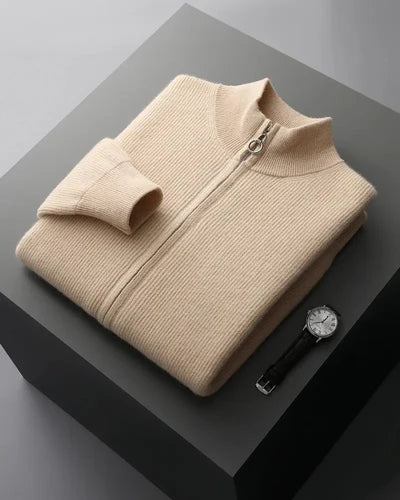 Charles Cashmere Zip Sweater